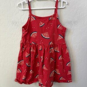 Red Watermelon Print Dress